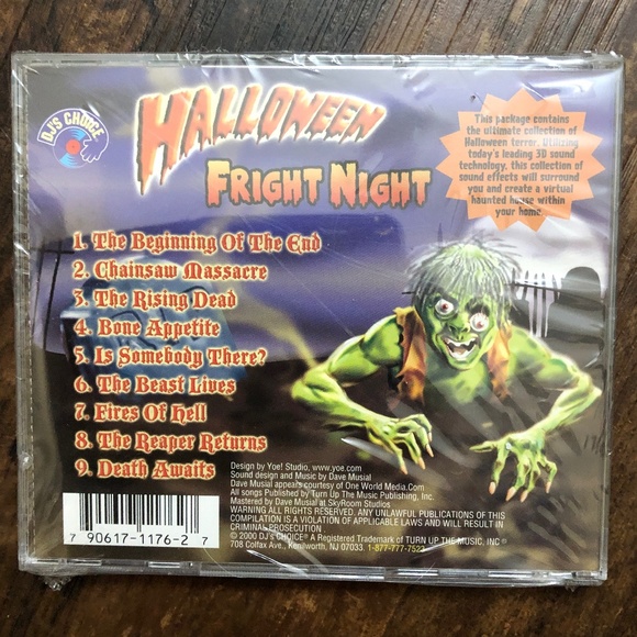 SALE New Sealed Halloween CD Fright Night Turn Up the Music 2000 - Picture 3 of 7